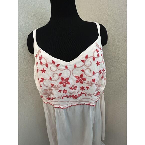 Torrid Womens Embroidered Babydoll Tank Top Plus Size 2 Empire Waist 2X Blush - Picture 2 of 6